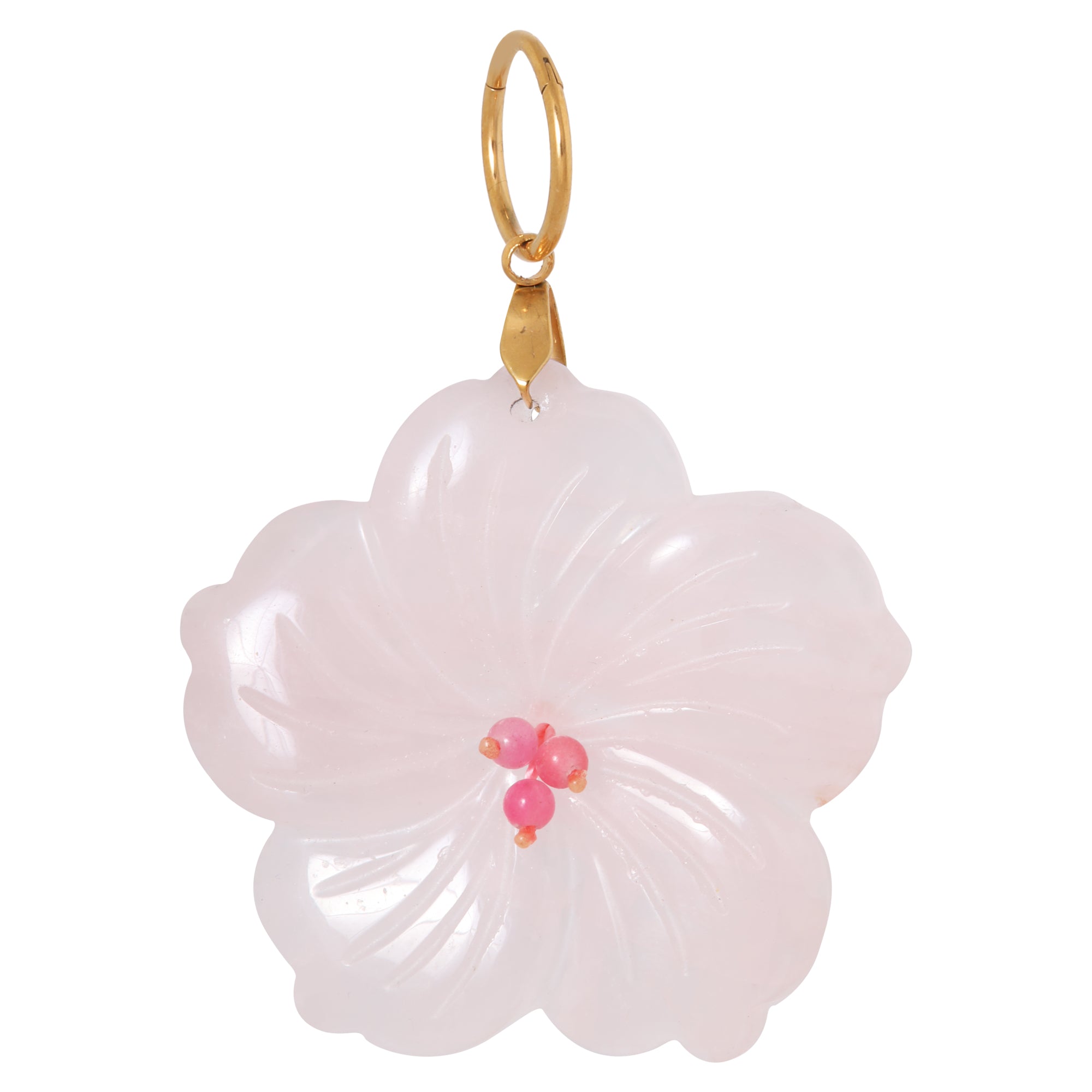 Fiore rosa charm gold