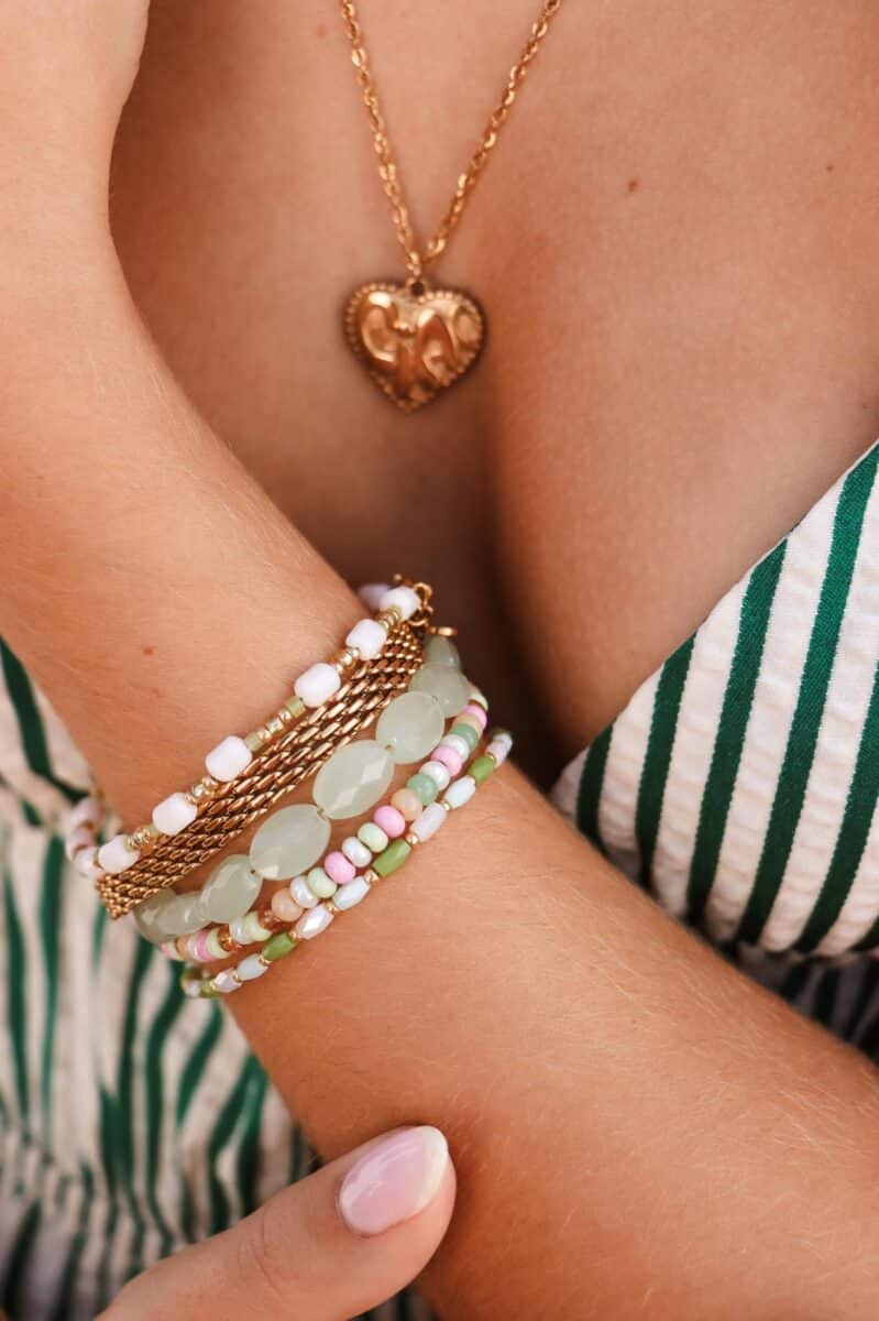 Flat chain bracelet gold