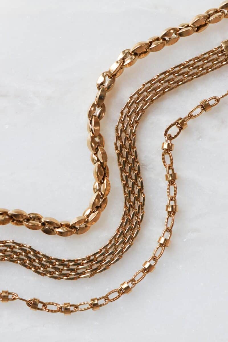 Flat chain bracelet gold