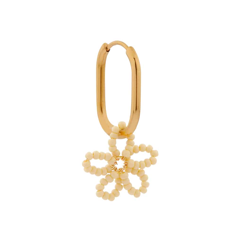 Flower beads hoop gold