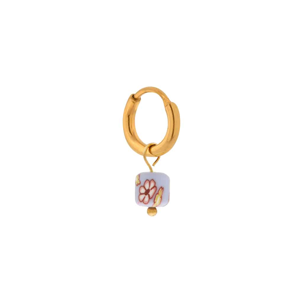 Flower power hoop gold