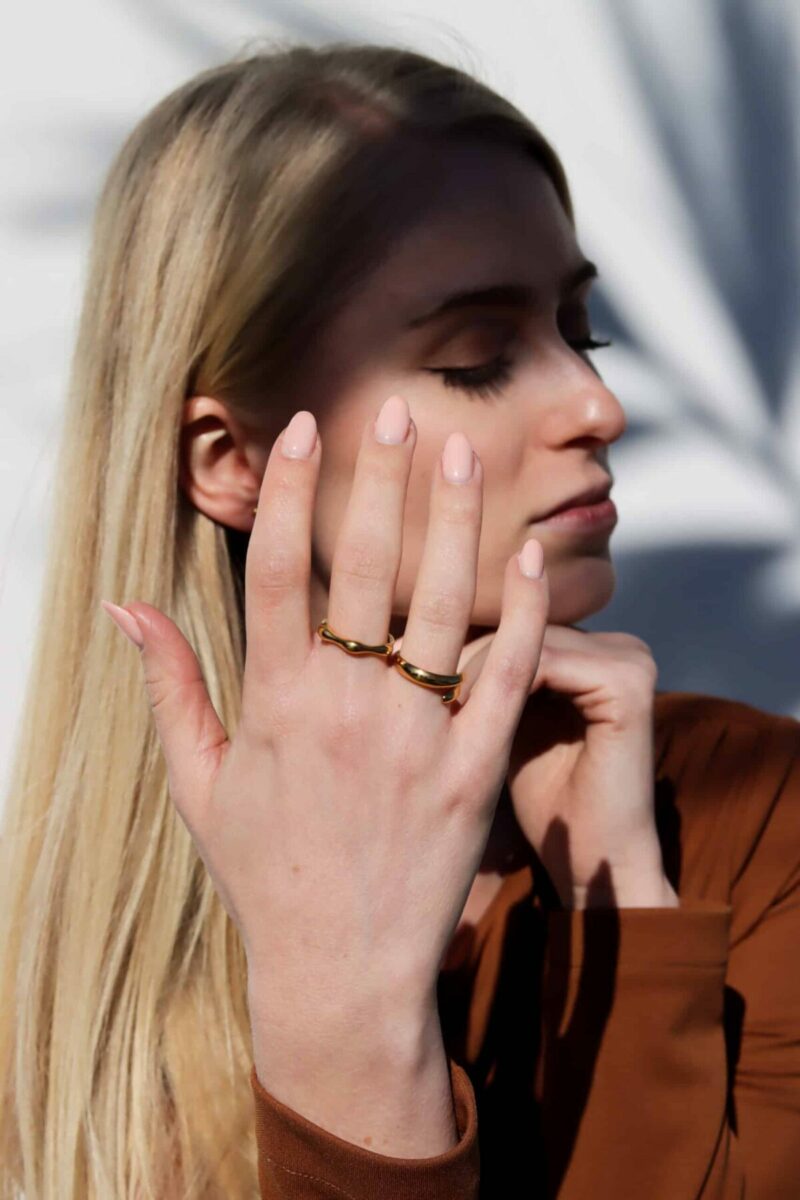 Flower ring gold