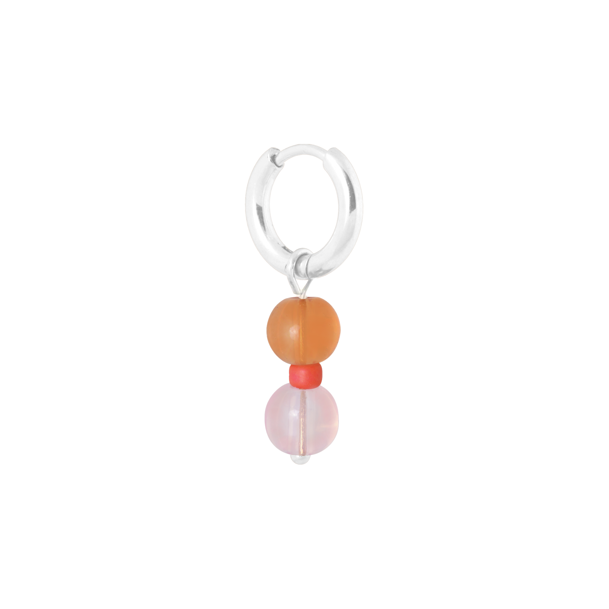 singlepair Fruit punch hoop silver