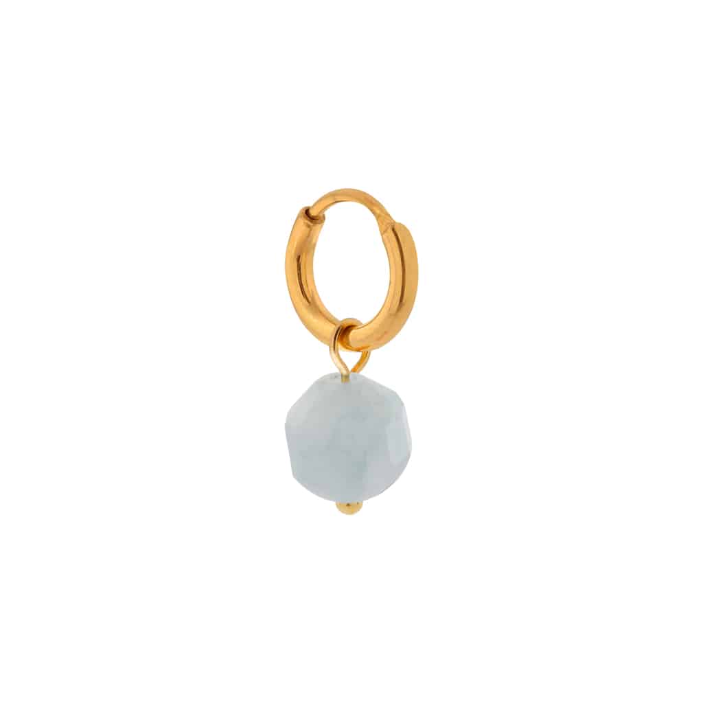 Full moon hoop gold