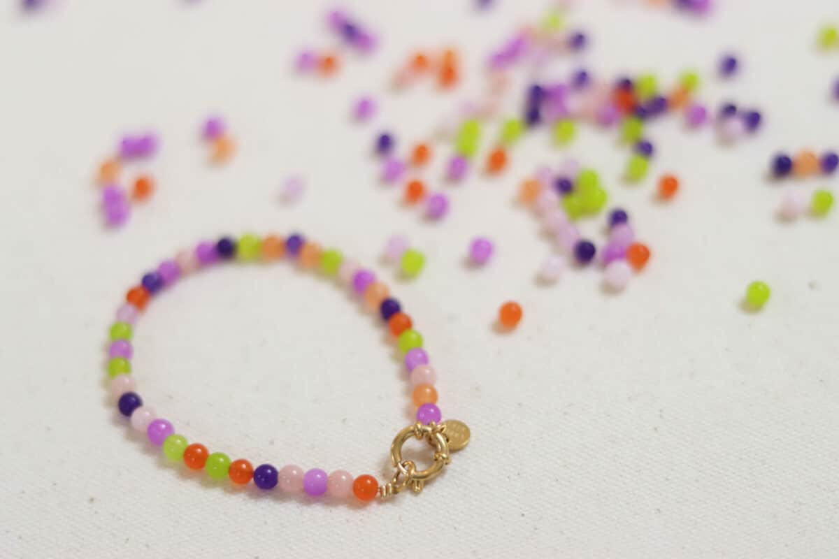 Funky beads bracelet gold
