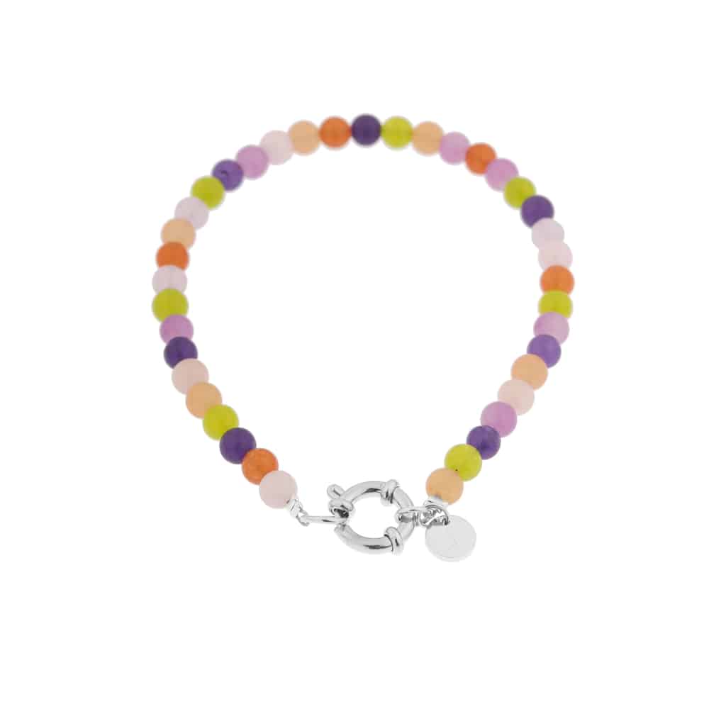 Funky beads bracelet silver
