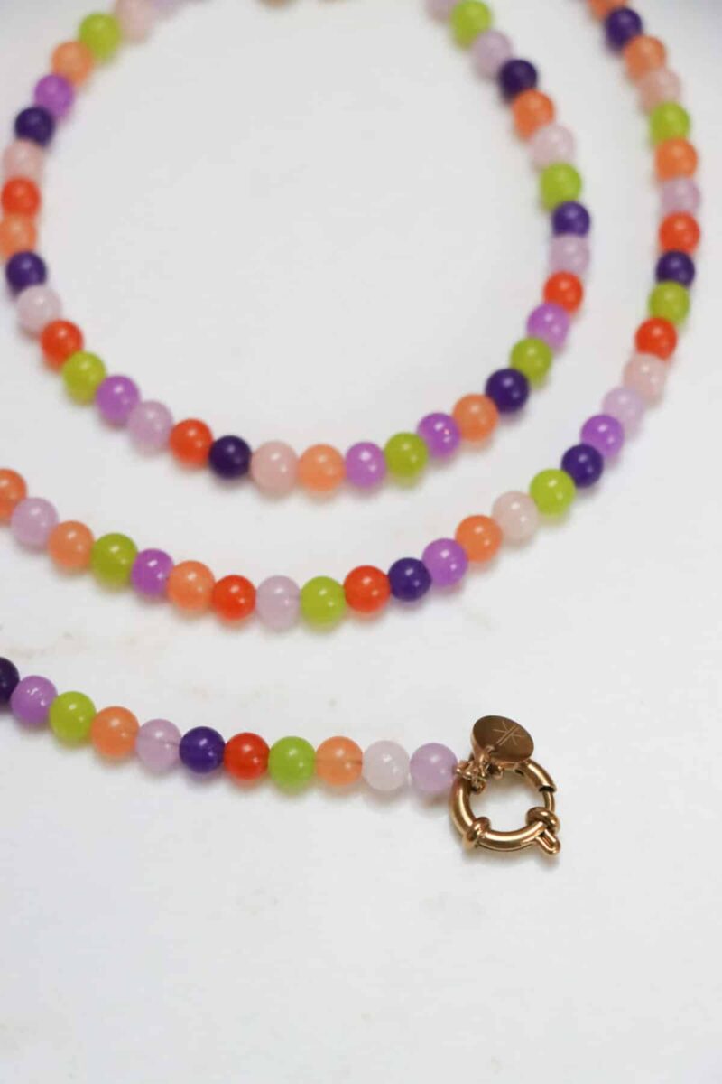 Funky beads necklace gold