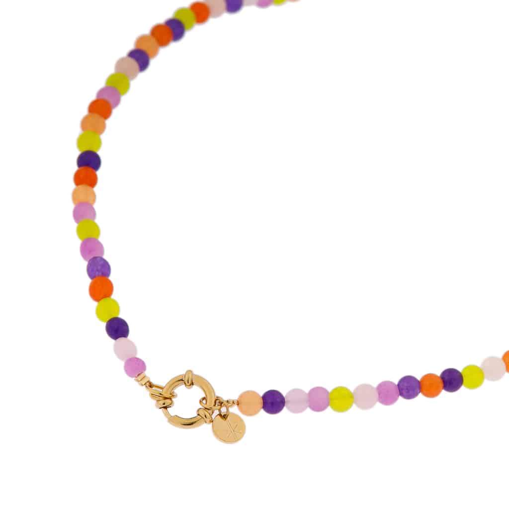 Funky beads necklace gold