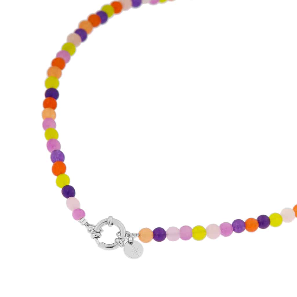 Funky beads necklace silver