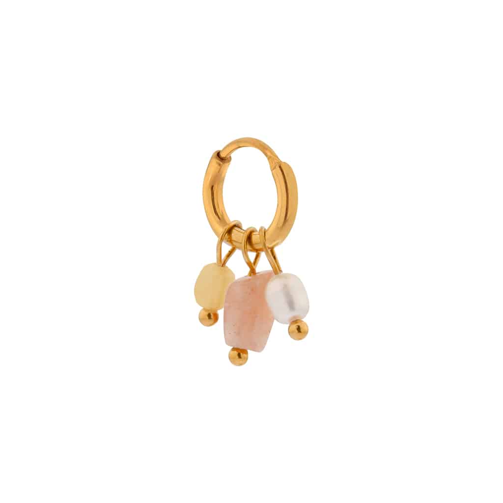 Gemstone hoop gold