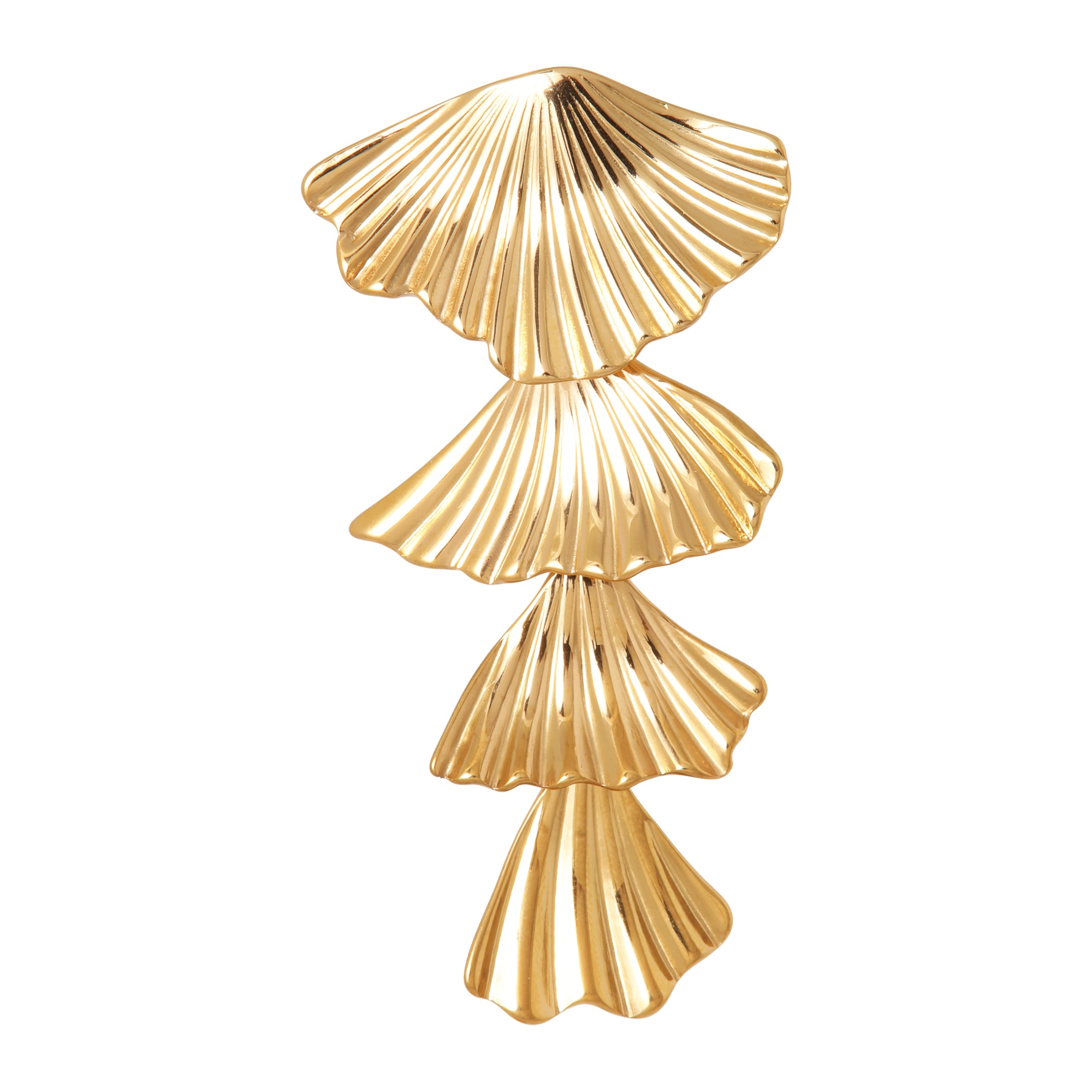 Golden leaf hoop gold