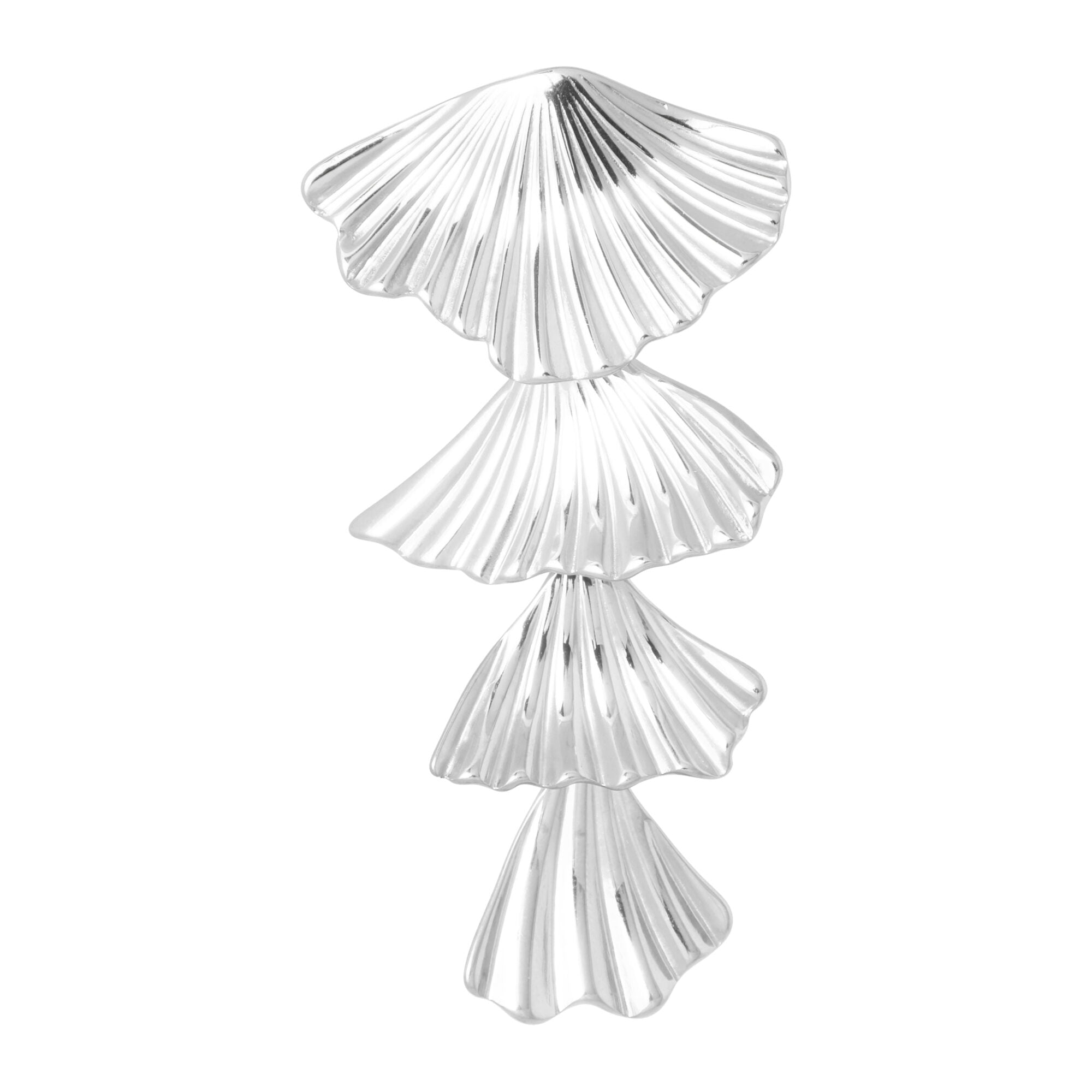 Golden leaf hoop silver