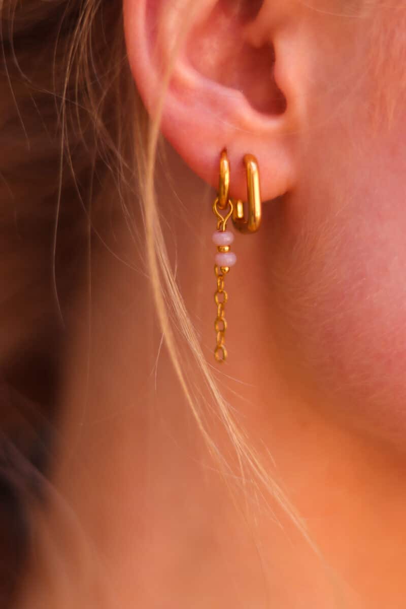 Golden sand hoop gold