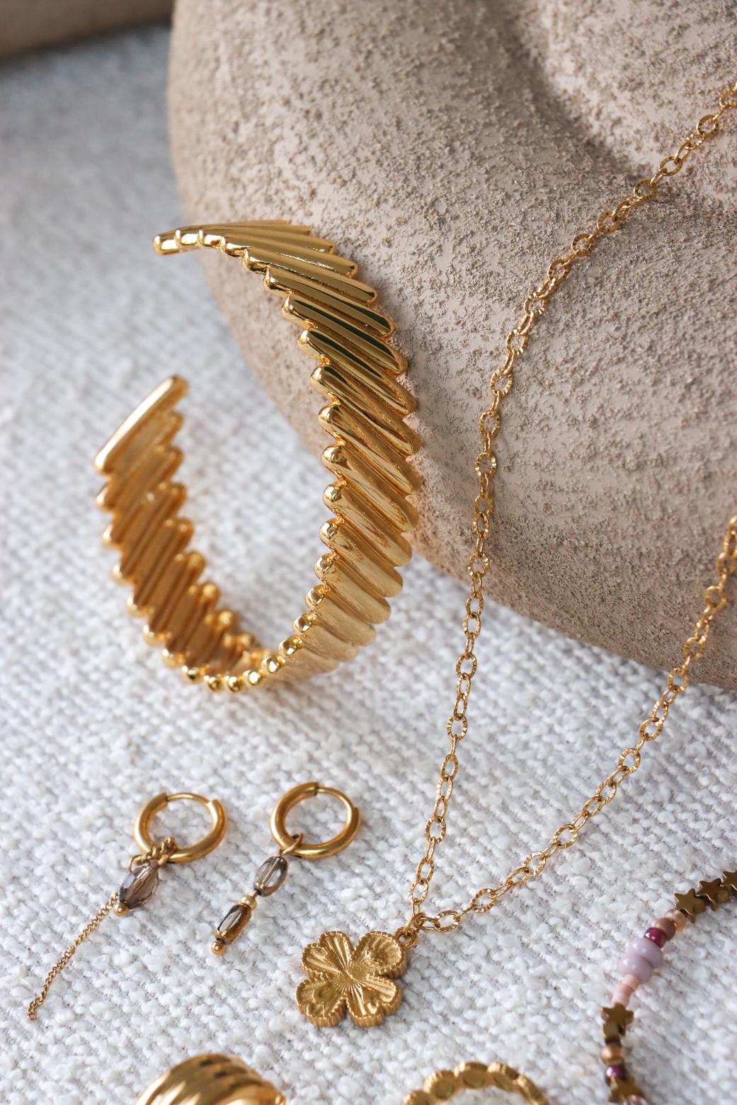 Golden twist bangle gold
