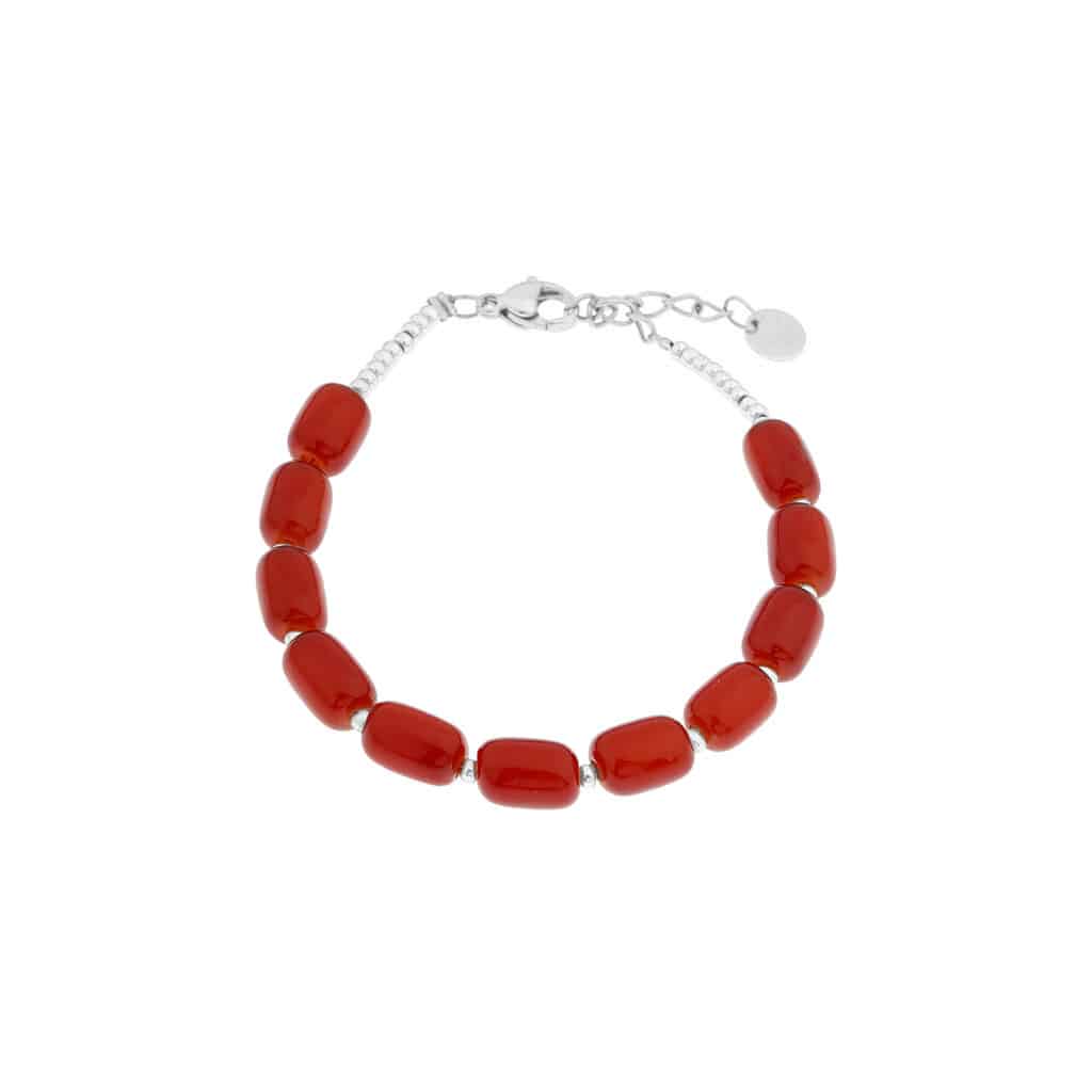 Grape beads bracelet silver
