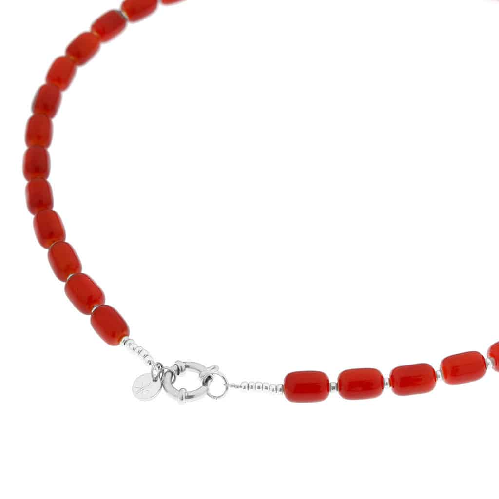 Grape beads necklace silver
