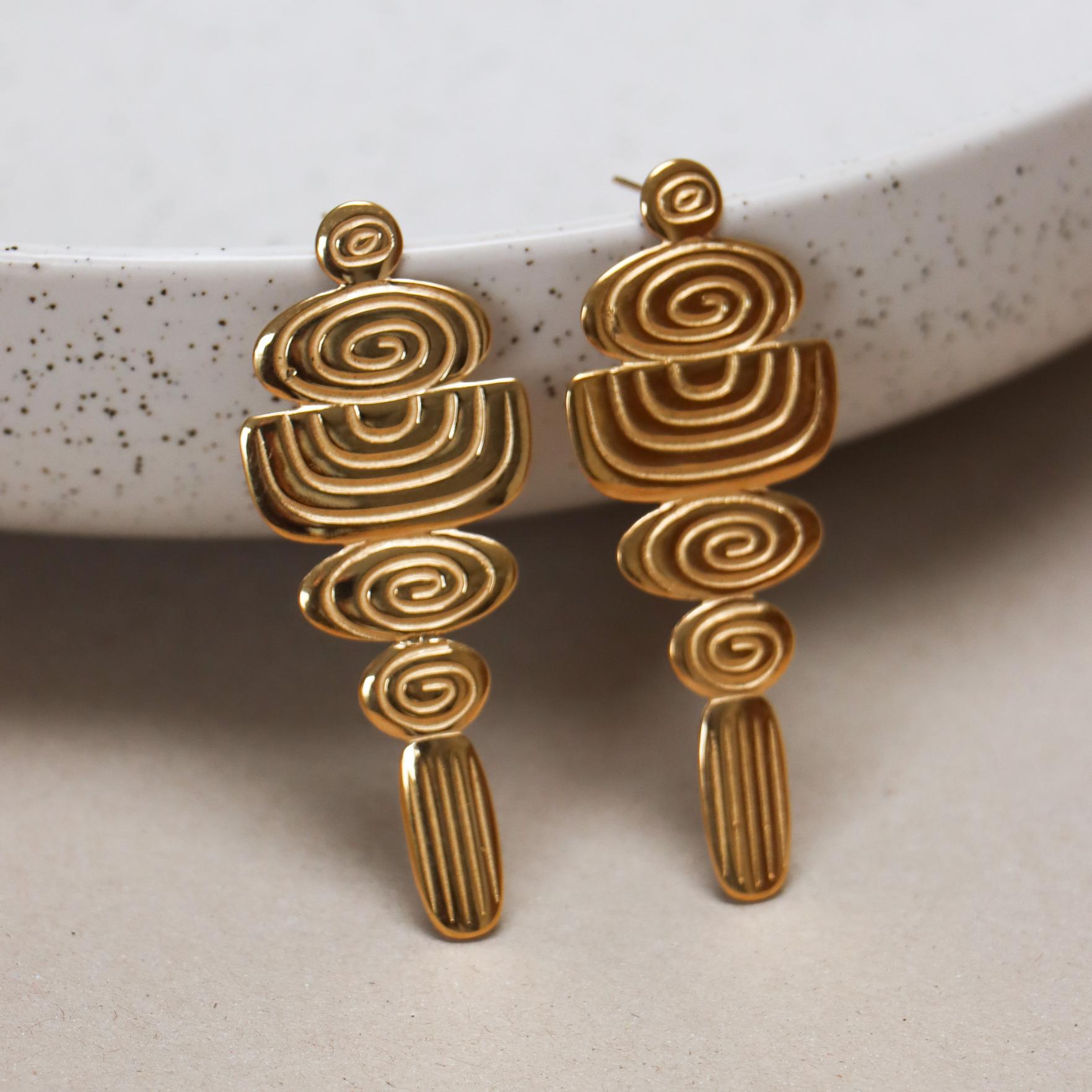 Greek elegance hoop gold