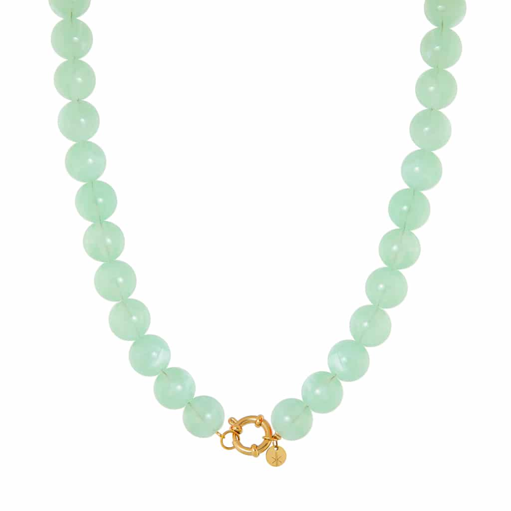 Green juice necklace gold
