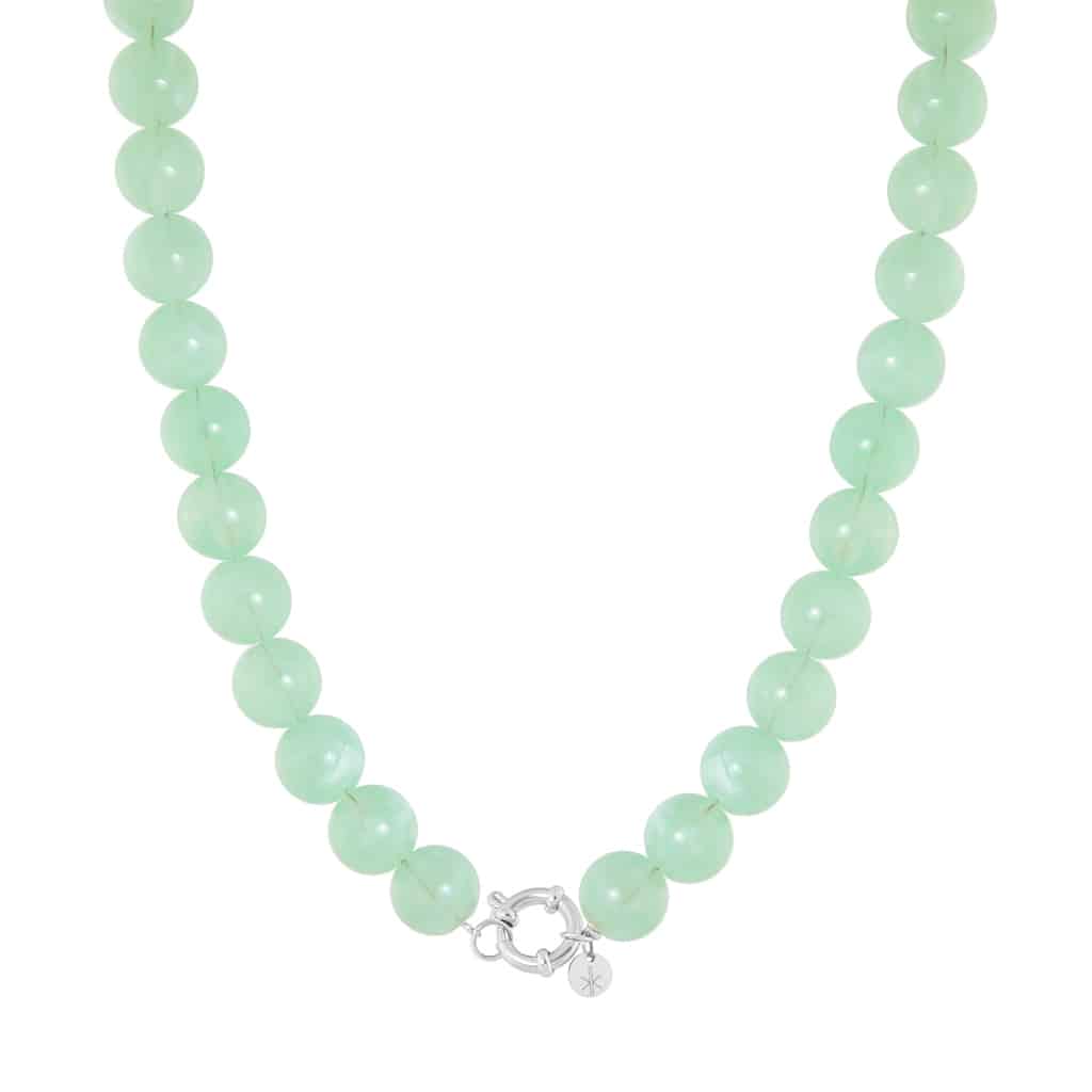 Green juice necklace silver