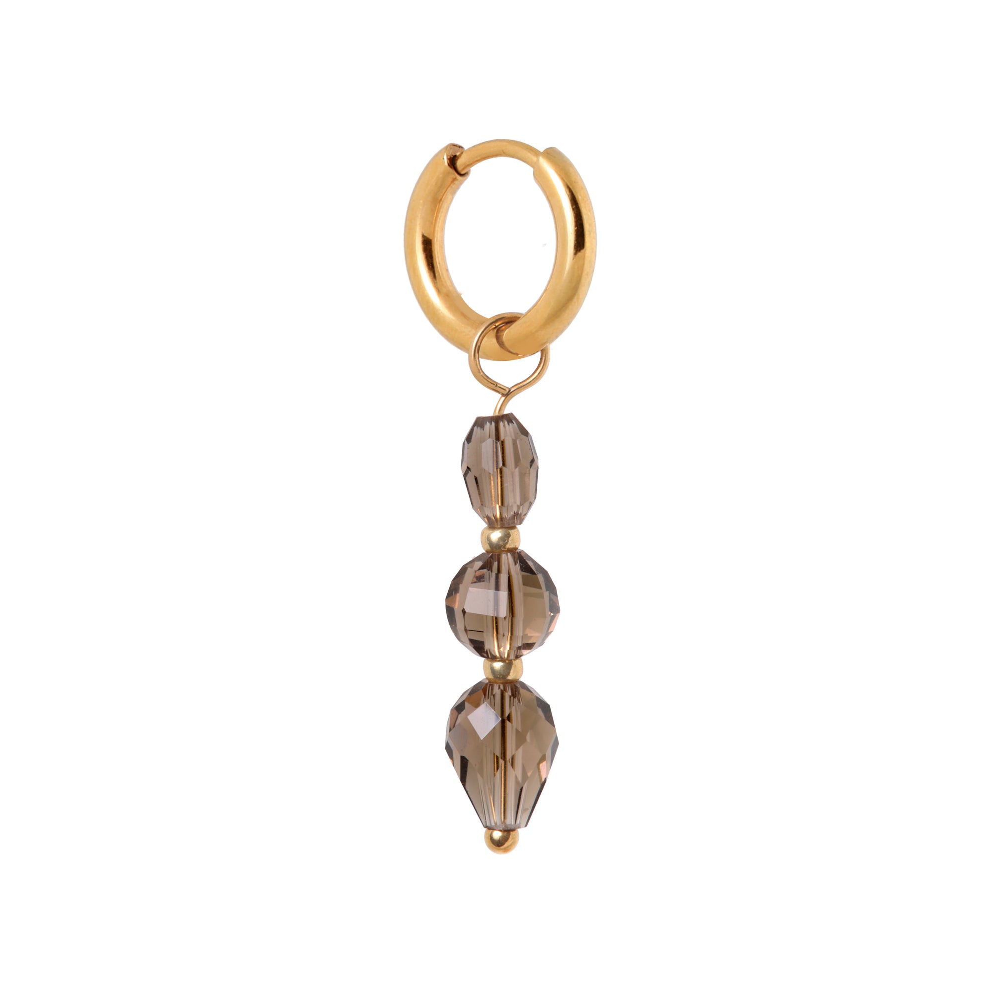Grey diamonds hoop gold