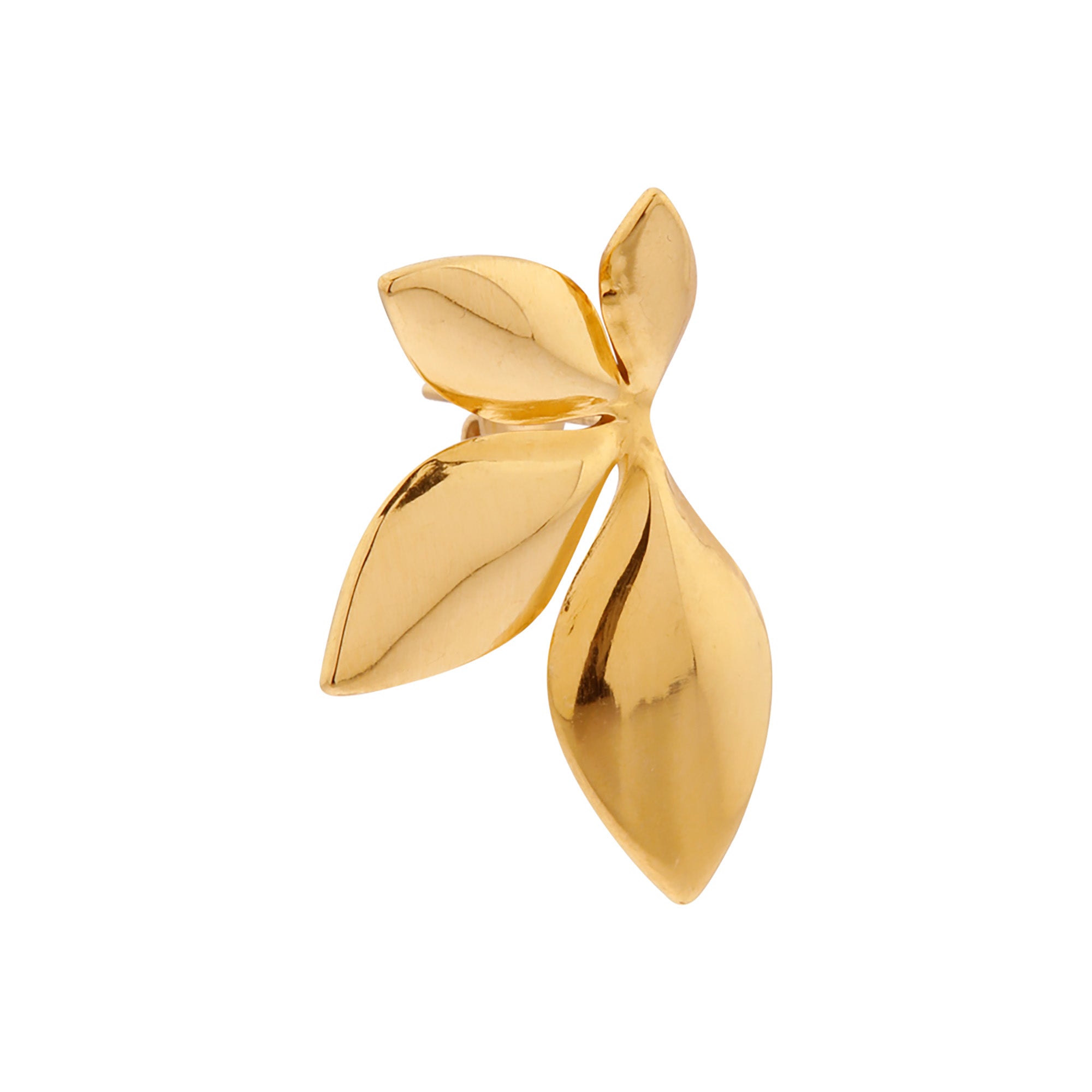 Half flower hoop gold