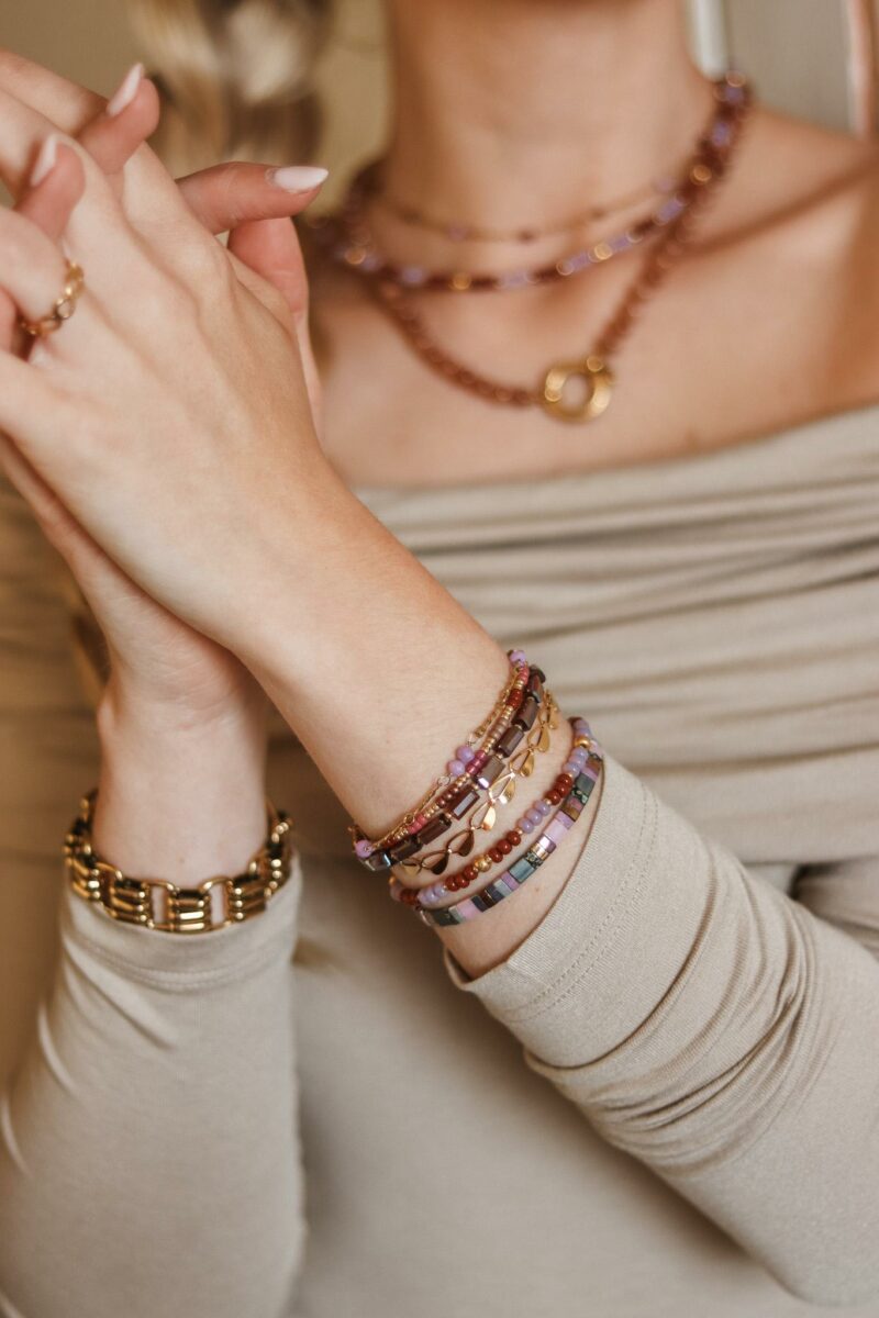 Half heart bracelet gold