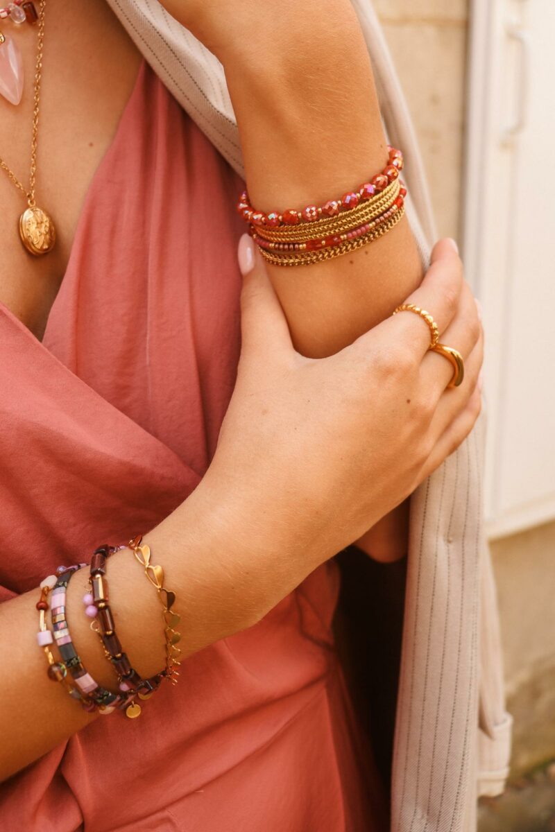 Half heart bracelet gold