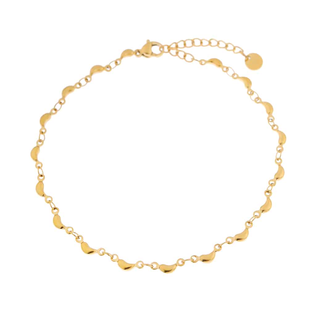Half moon anklet gold