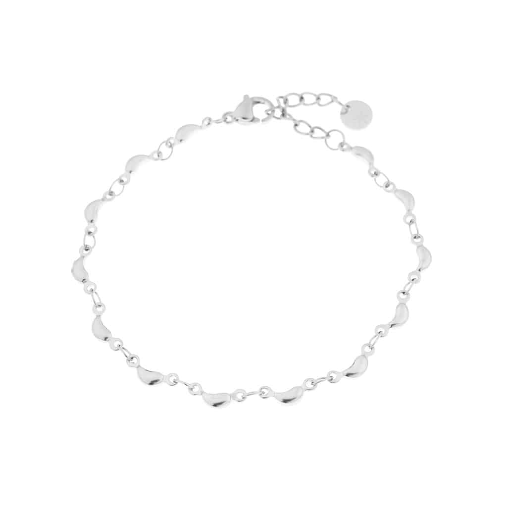 Half moon bracelet silver