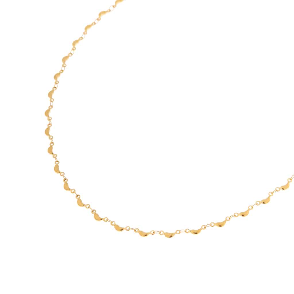 Half moon necklace gold