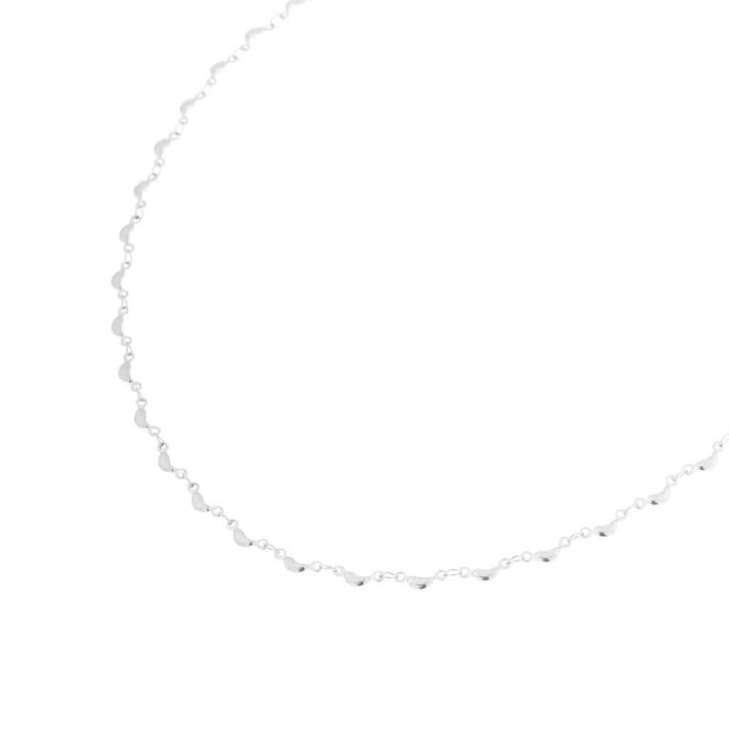 Half moon necklace silver