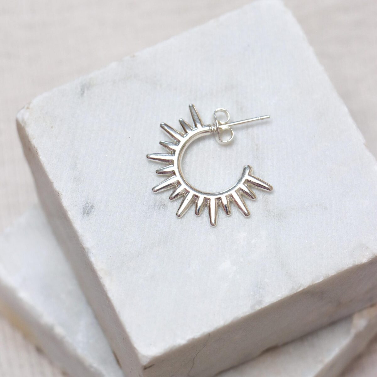 Half sun hoop silver