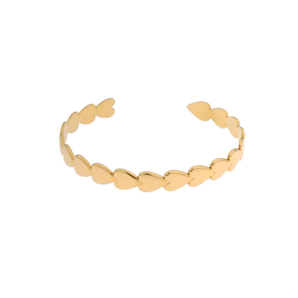 Heart bangle gold