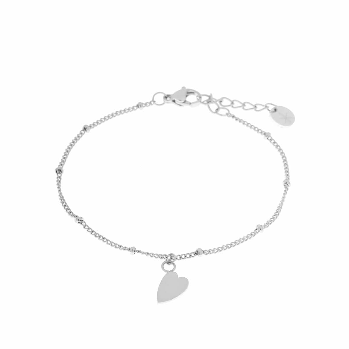 Heart bracelet silver