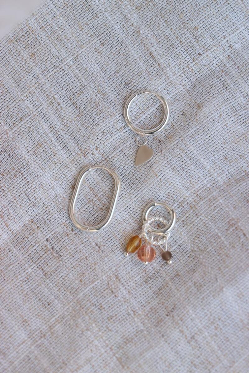 Heart hoop silver