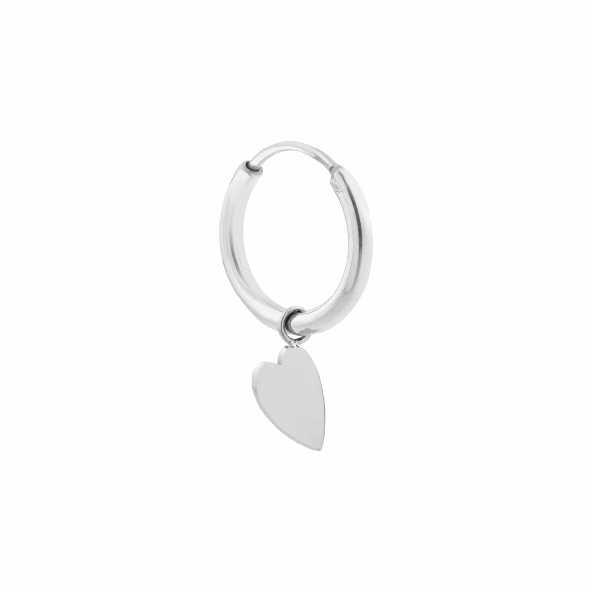 Heart hoop silver