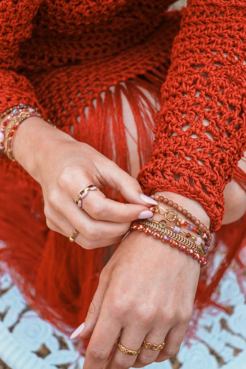 Heartbeat bracelet gold