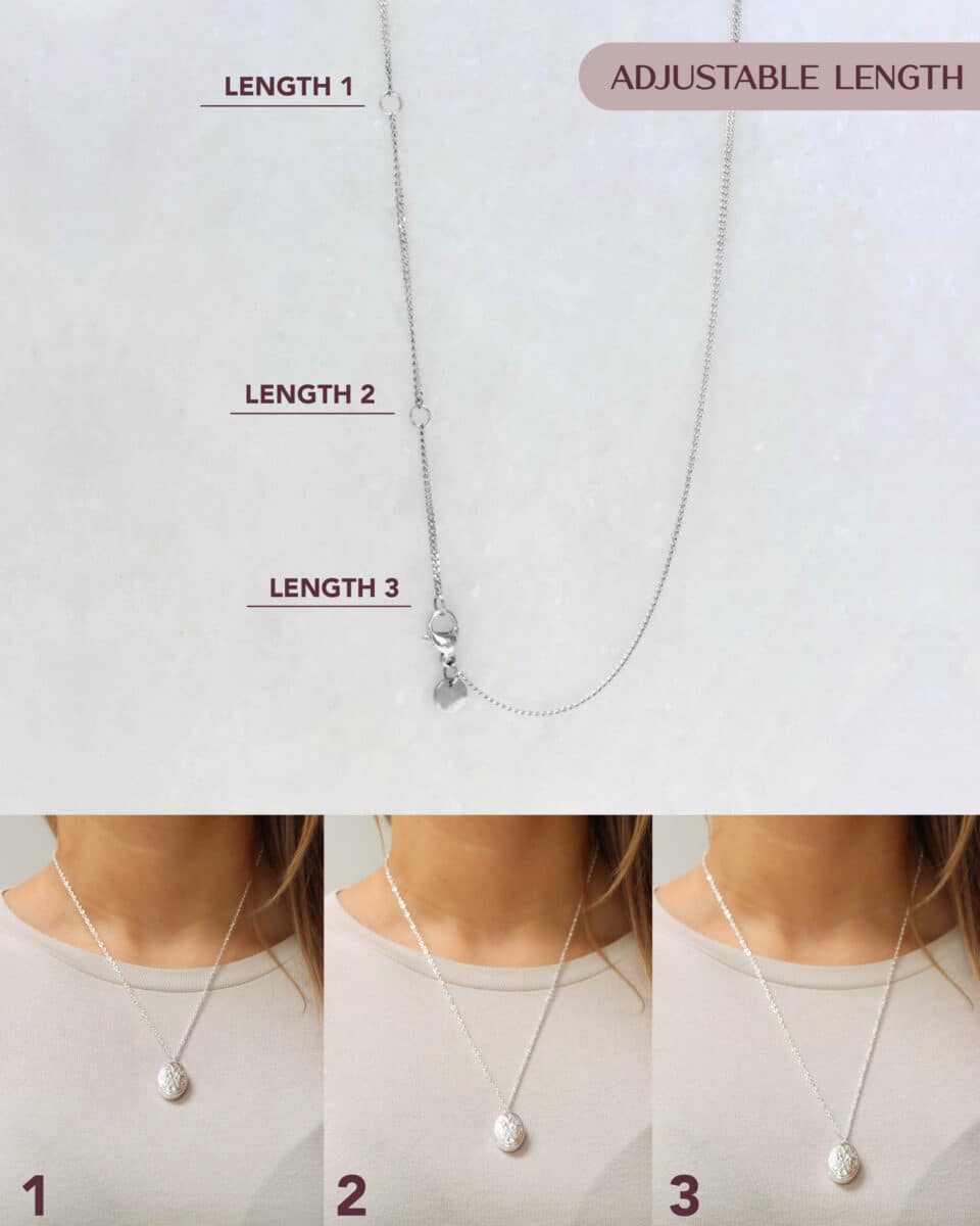 Hidden memories necklace silver