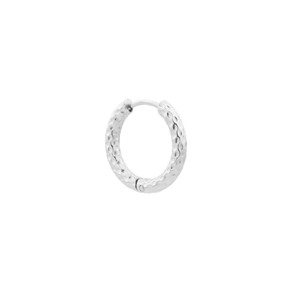 Hilly medium hoop silver