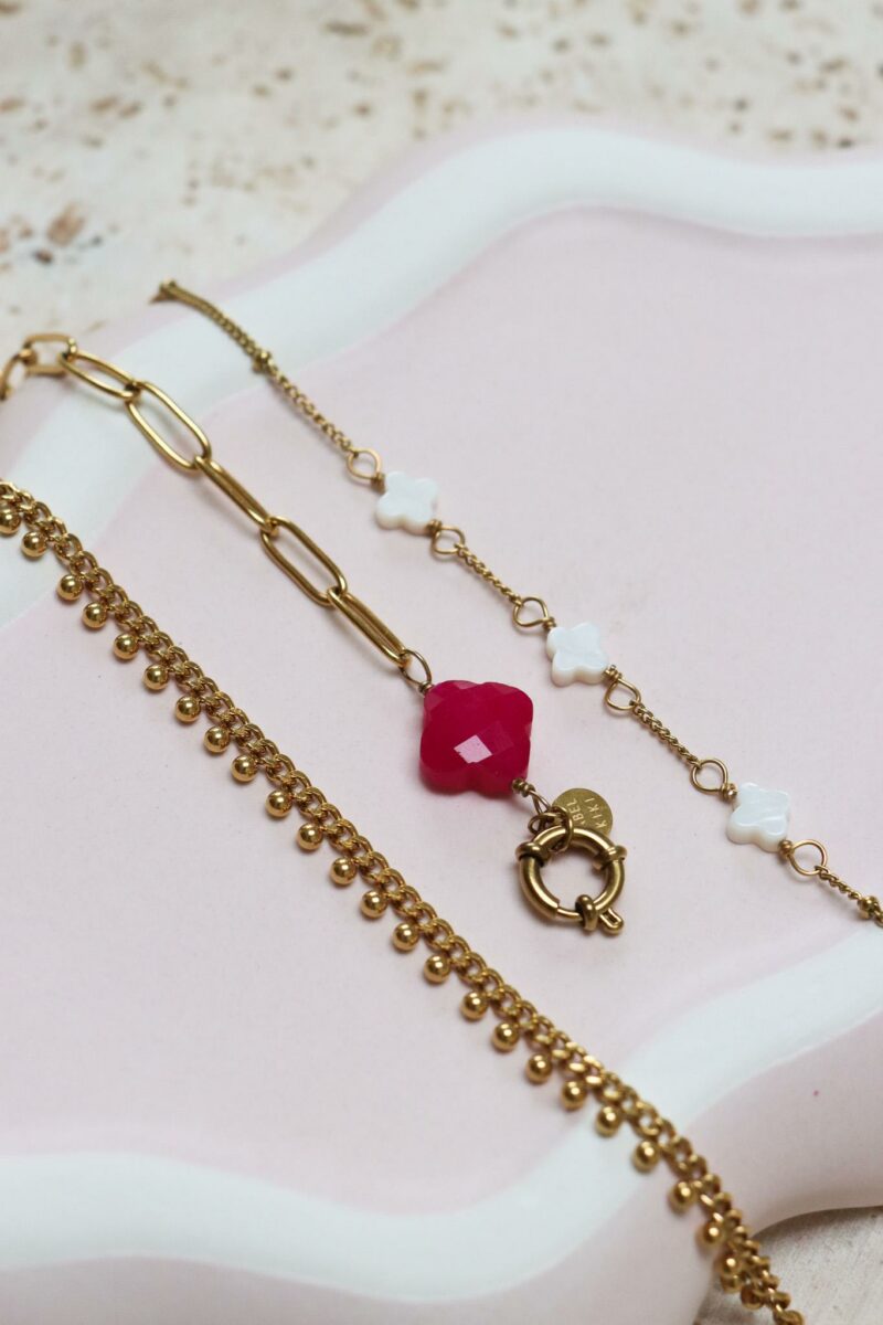 Hold on clover bracelet gold