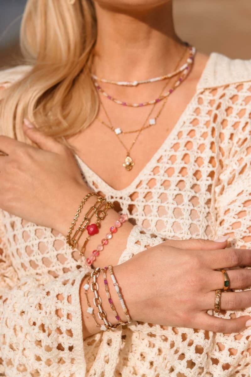 Hold on clover bracelet gold