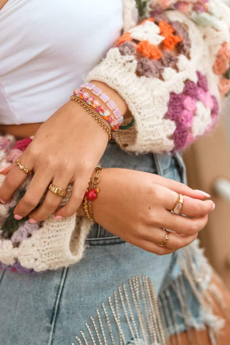 Hold on clover bracelet gold