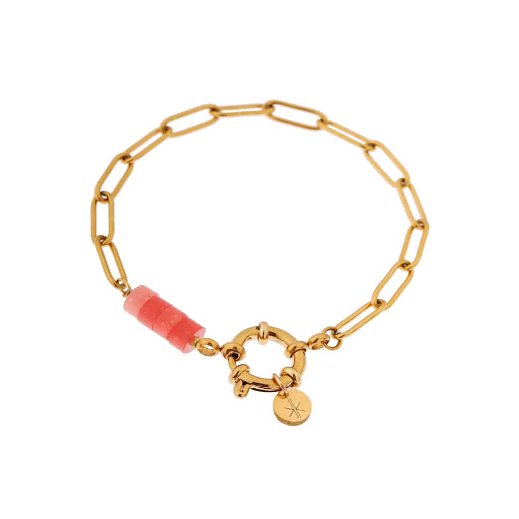 Hold on coral bracelet gold
