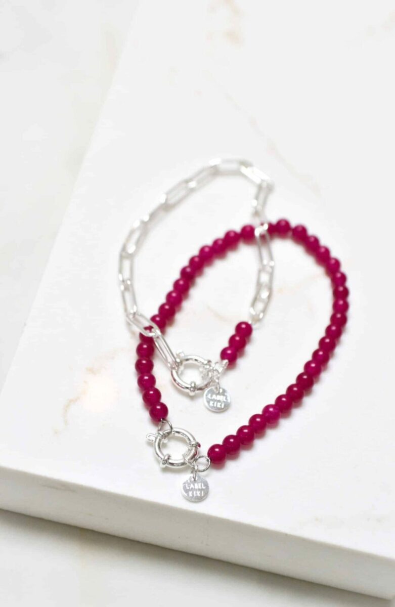 Hold on magenta bracelet silver