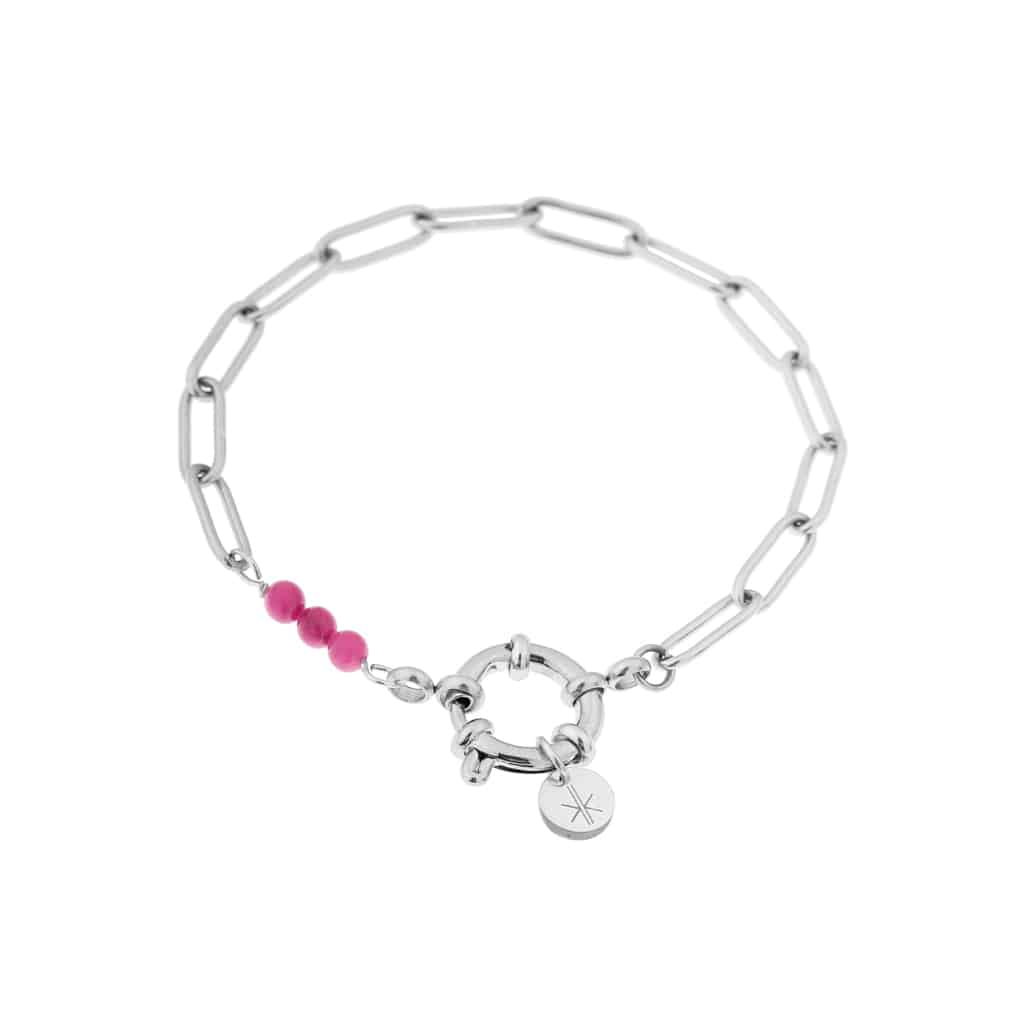 Hold on magenta bracelet silver