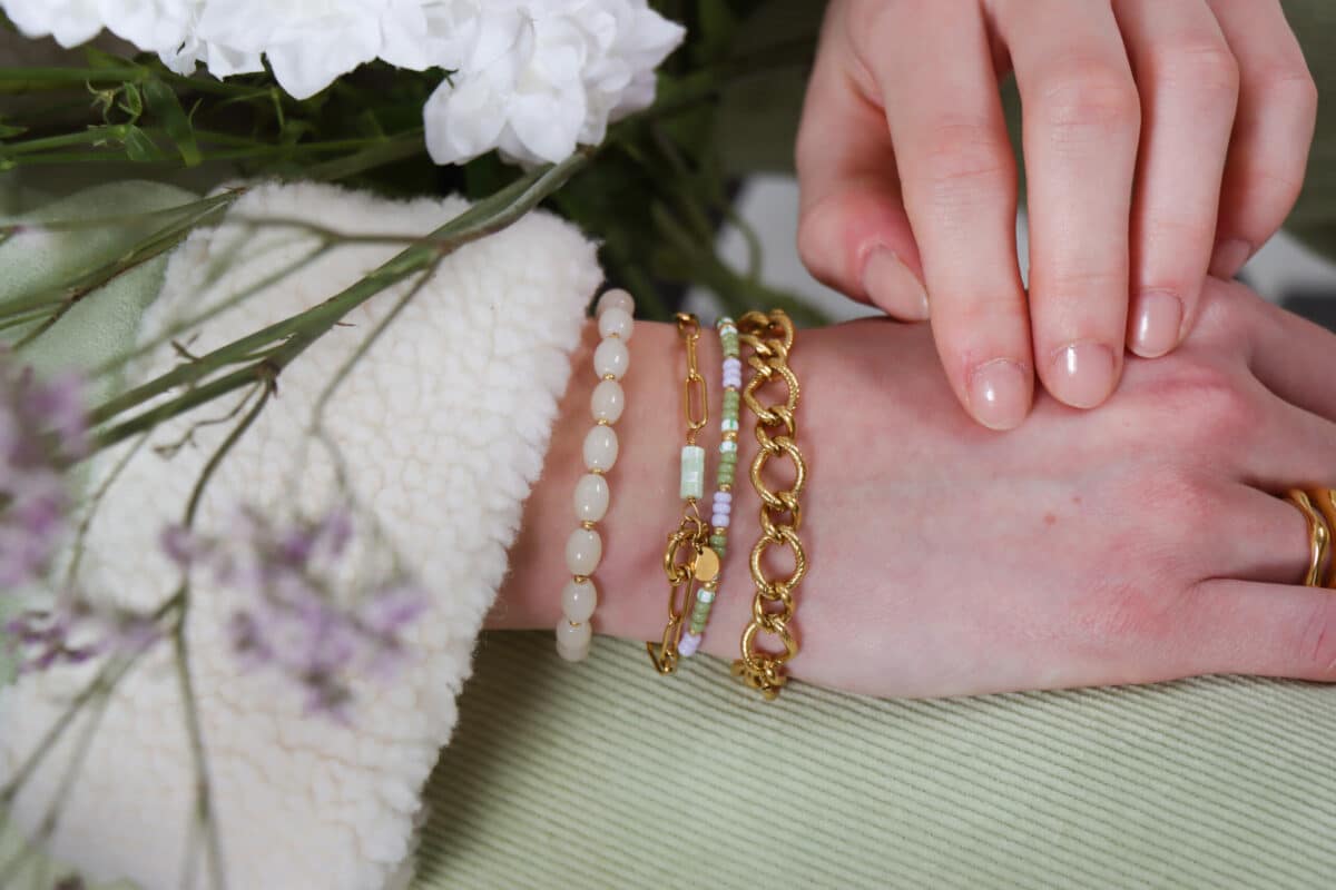 Hold on mint bracelet gold