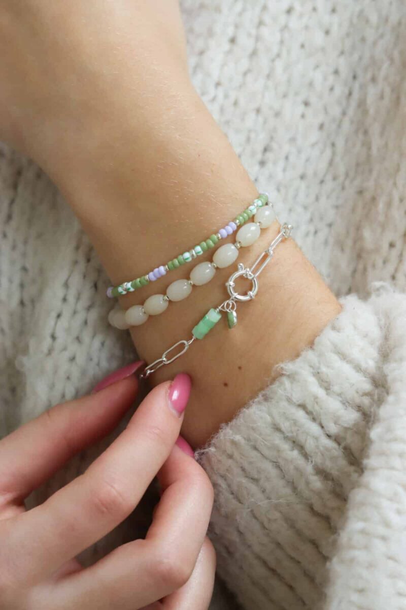 Hold on mint bracelet silver