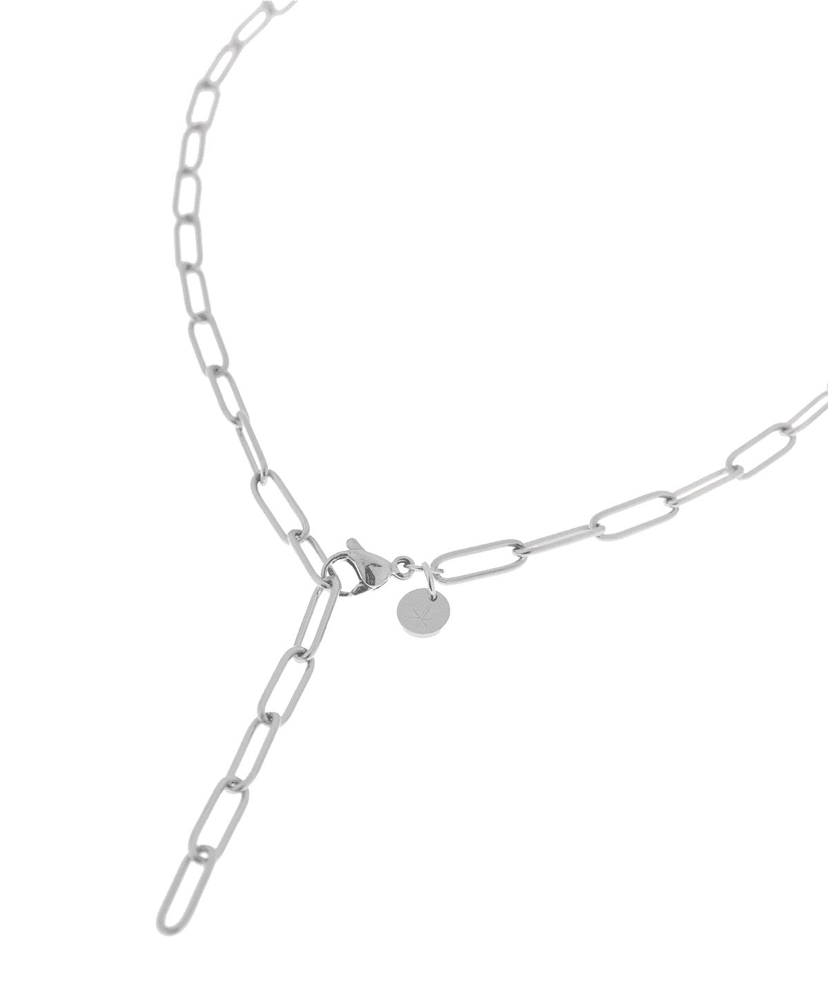 Hold on necklace silver