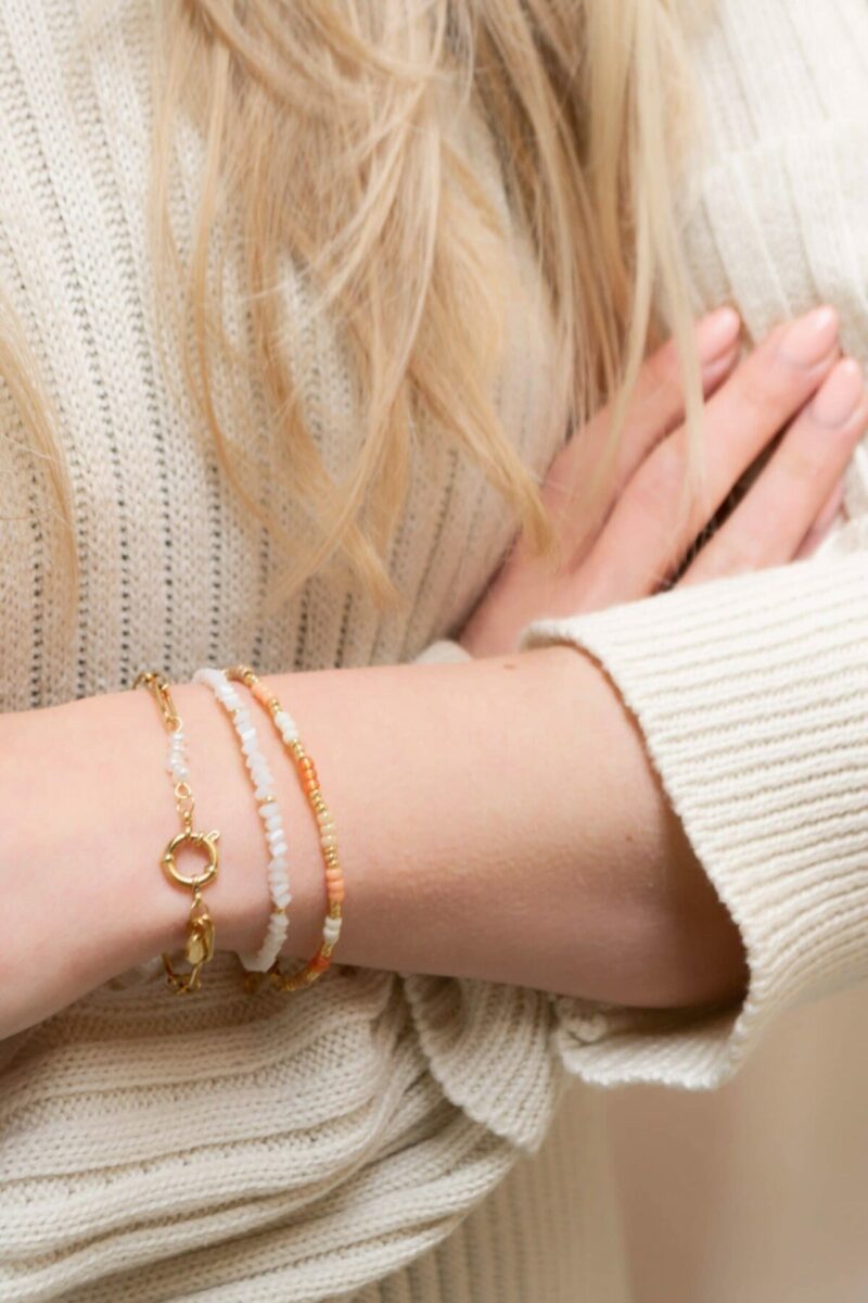 Hold on pearl bracelet gold
