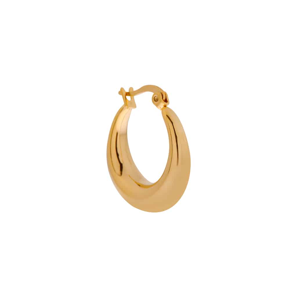 Holly hollow hoop gold